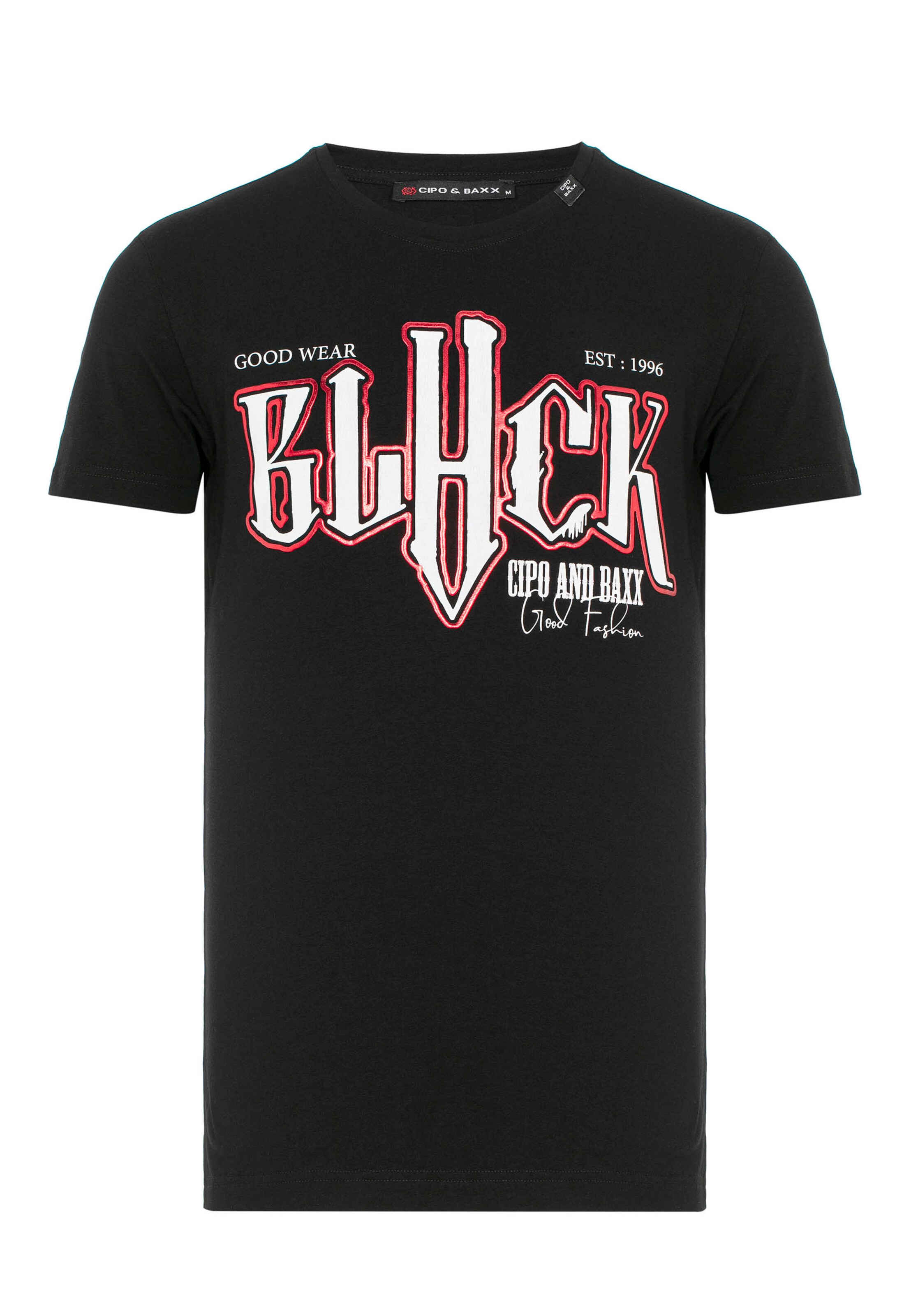 CIPO & BAXX T-Shirt in Schwarz: Vorderseite