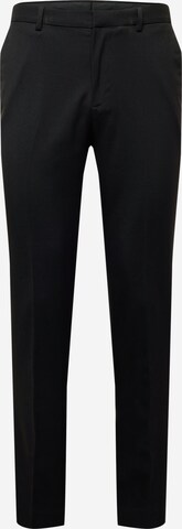 Coupe slim Pantalon à plis BURTON MENSWEAR LONDON en noir : devant