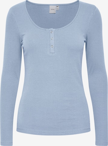 ICHI Sweatshirt 'IHSUPER LS' in Blau: predná strana