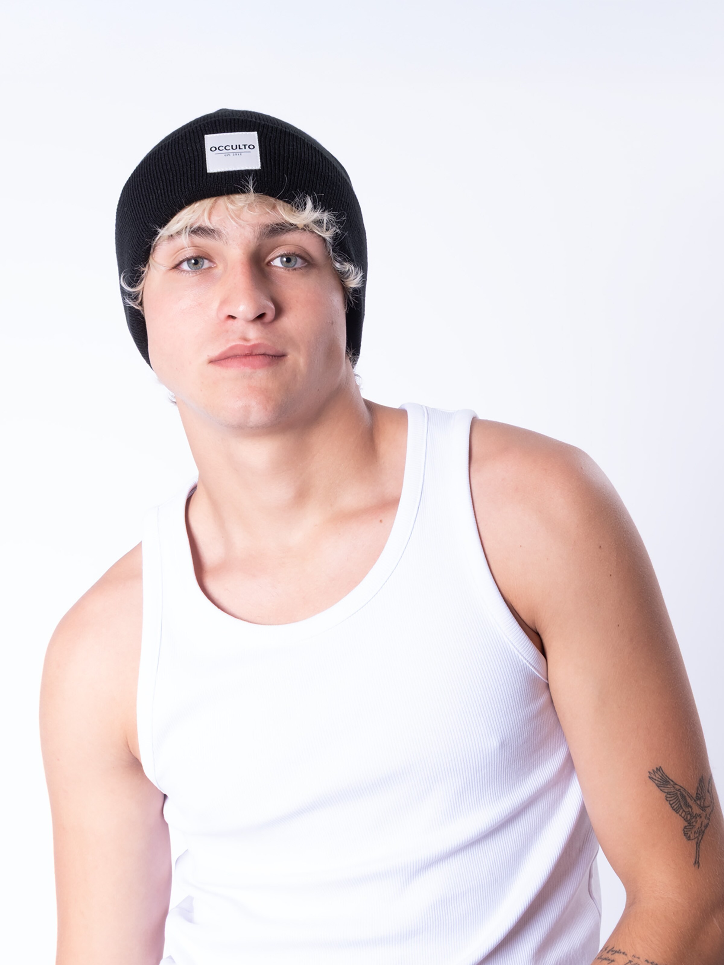 Occulto Beanie 'Eli' in Black: front