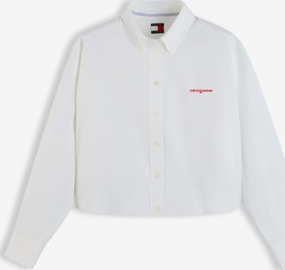 Tommy Jeans Pusero koossa XS värissä kirkaanpunainen / valkoinen, Tuotenäkymä