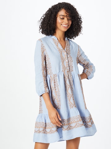 MORE & MORE Shirt Dress in Blue: front