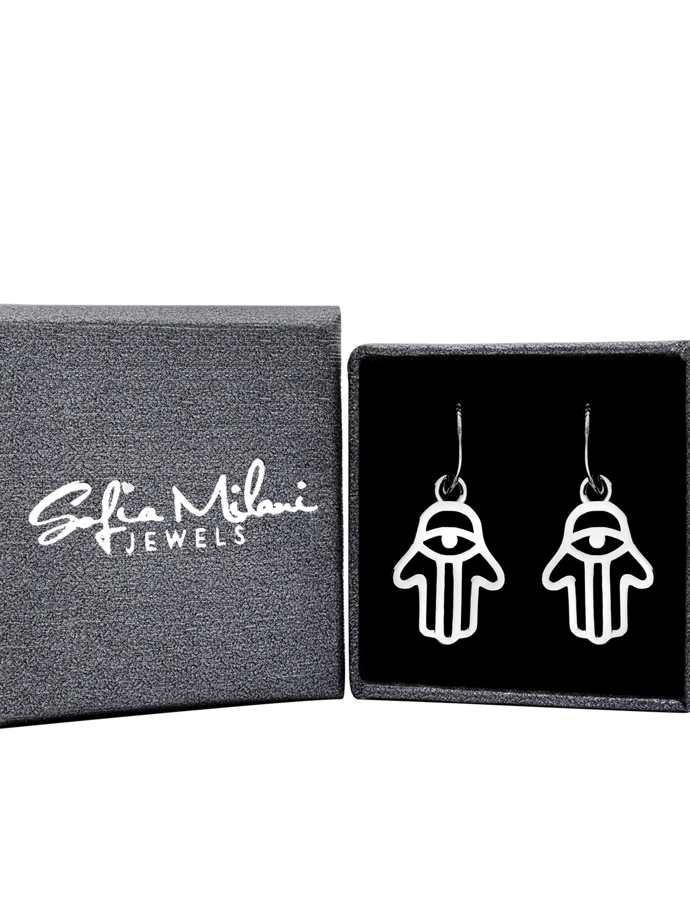 Sofia Milani Earrings 'Hand of Fatima' in Silver