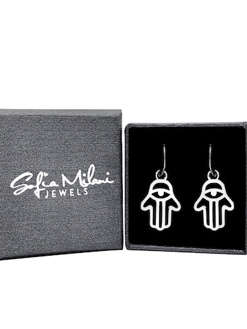 Sofia Milani Earrings 'Hand of Fatima' in Silver