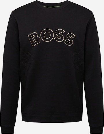 BOSS Green Sweatshirt 'Salbo' in Black: front