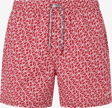 Pepe Jeans Swim Trunks in Red: front