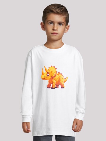 F4NT4STIC Shirt 'Süßer Triceratops Dinosaurier' in White: front