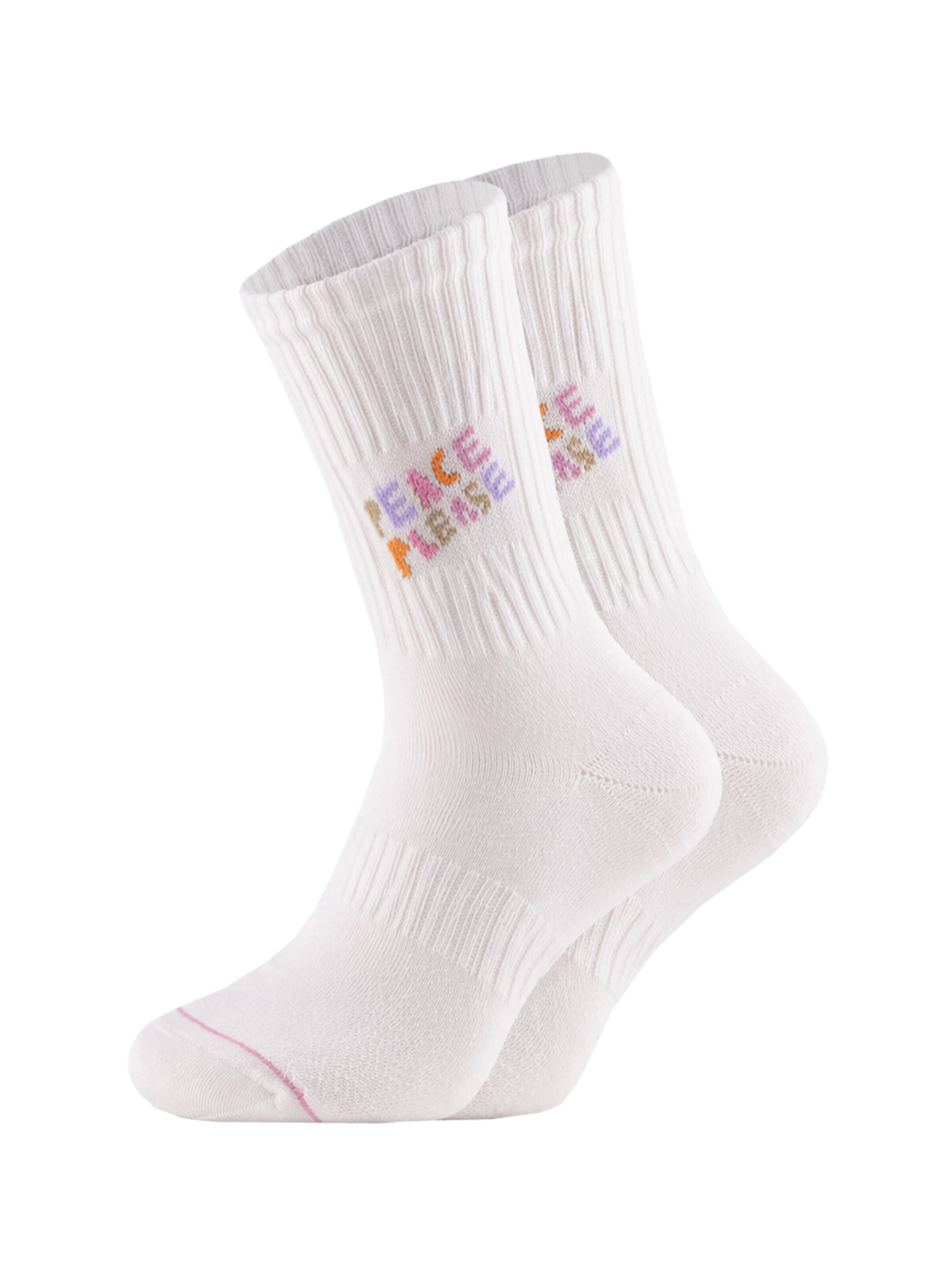 ooley Socken 'Peace Please'‌‌‌‌ in Weiß: Vorderseite