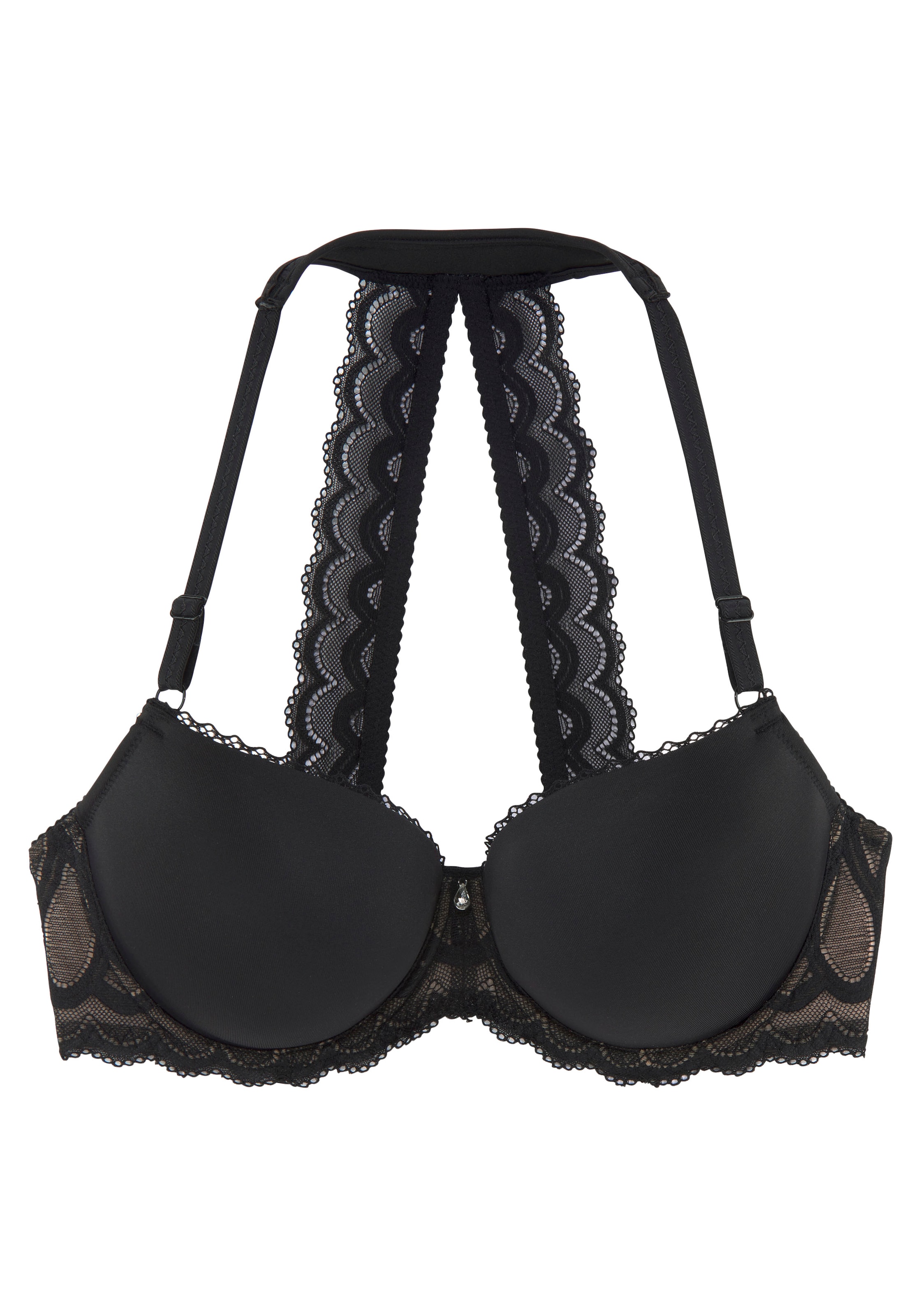 LASCANA - Clásico Sujetador en negro: frente
