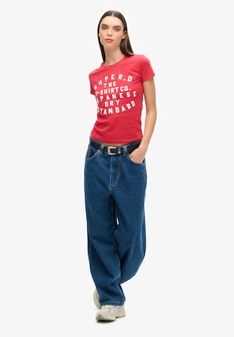 Superdry Μπλουζάκι σε κόκκινο