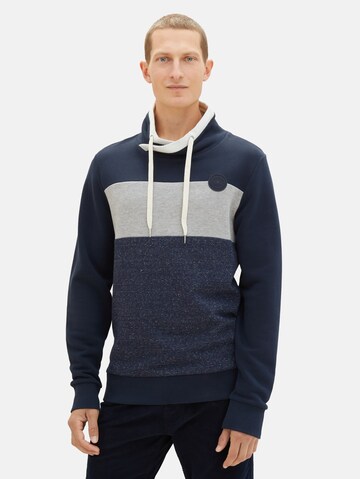 Sweat-shirt TOM TAILOR en bleu : devant