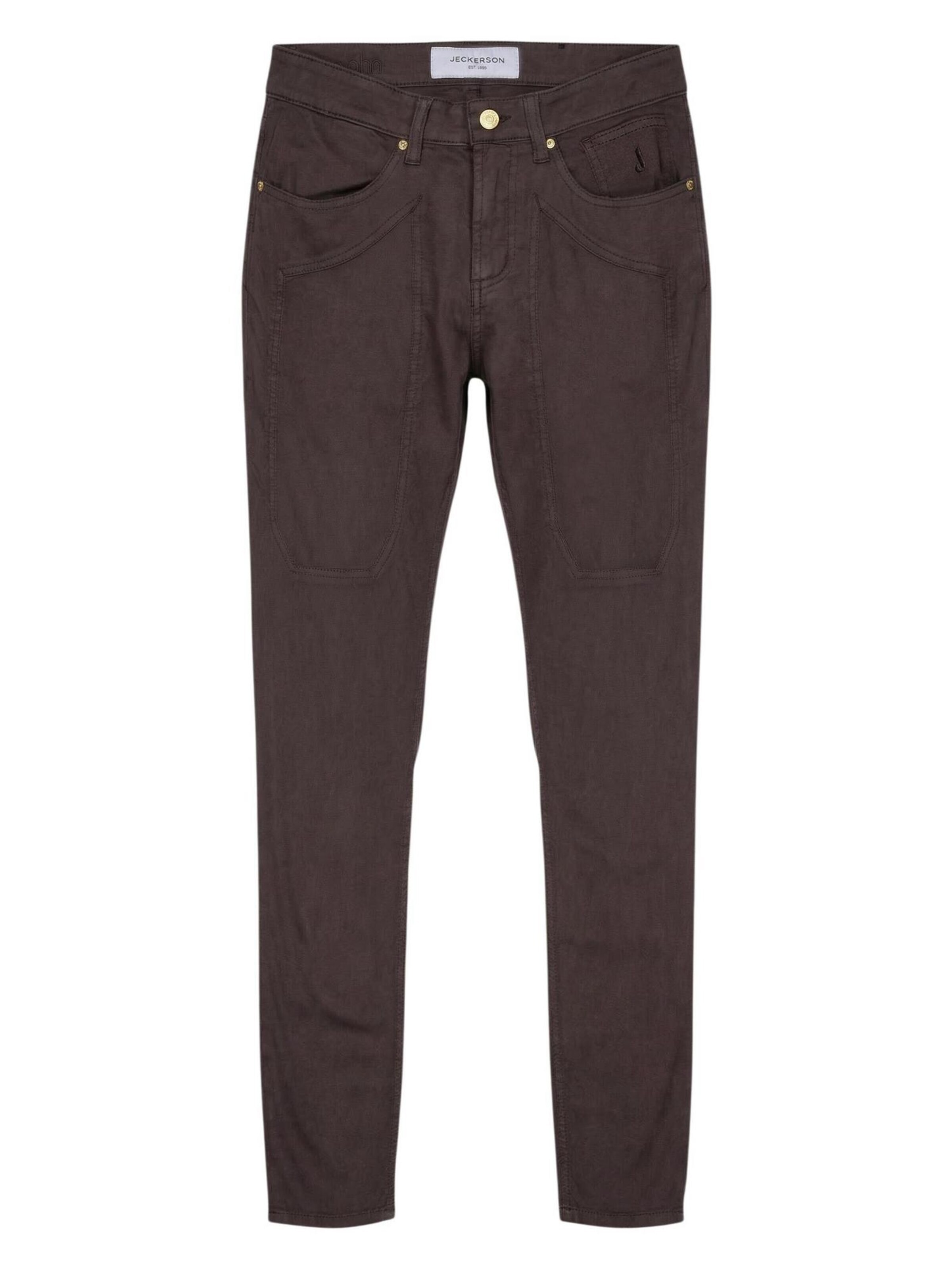 Coupe slim Jean 'JOHN 5 TASCHE TOPPA JUPPA077JOHN001 CTCPTPIQU001 U036' Jeckerson en marron : devant