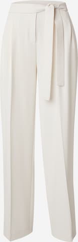 balta BOSS Plačios klešnės Kelnės su kantu 'Tapiana': priekis