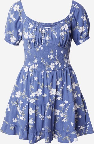 HOLLISTER Καλοκαιρινό φόρεμα σε μπλε: μπροστά