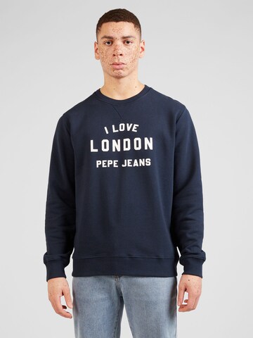 Pepe Jeans Sweatshirt in Blauw: voorkant