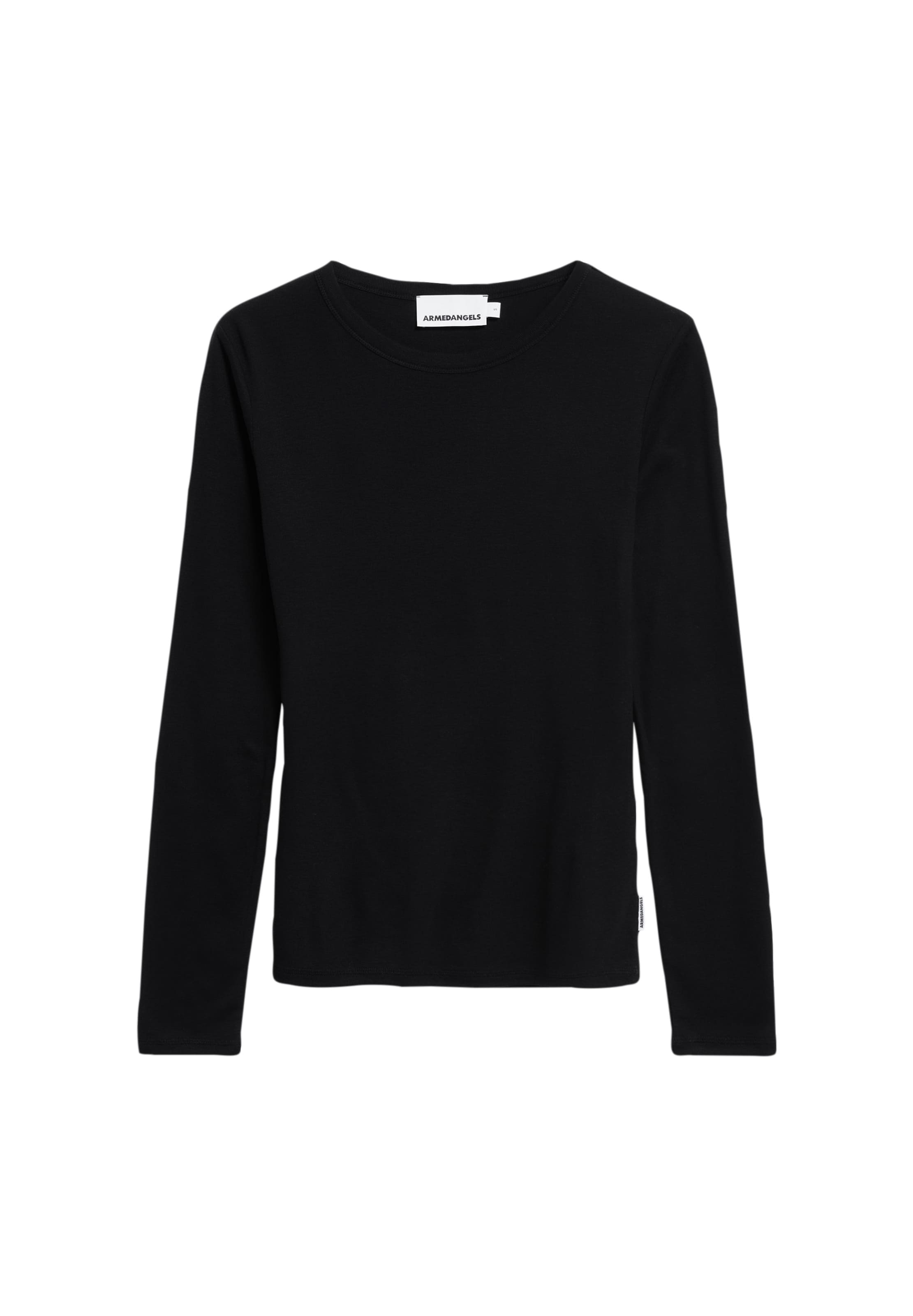 ARMEDANGELS Shirt ' MAIAA LUANNAA ' in Zwart: voorkant