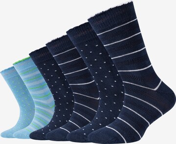 camano Socks in Blue: front