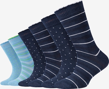 camano Socks in Blue: front