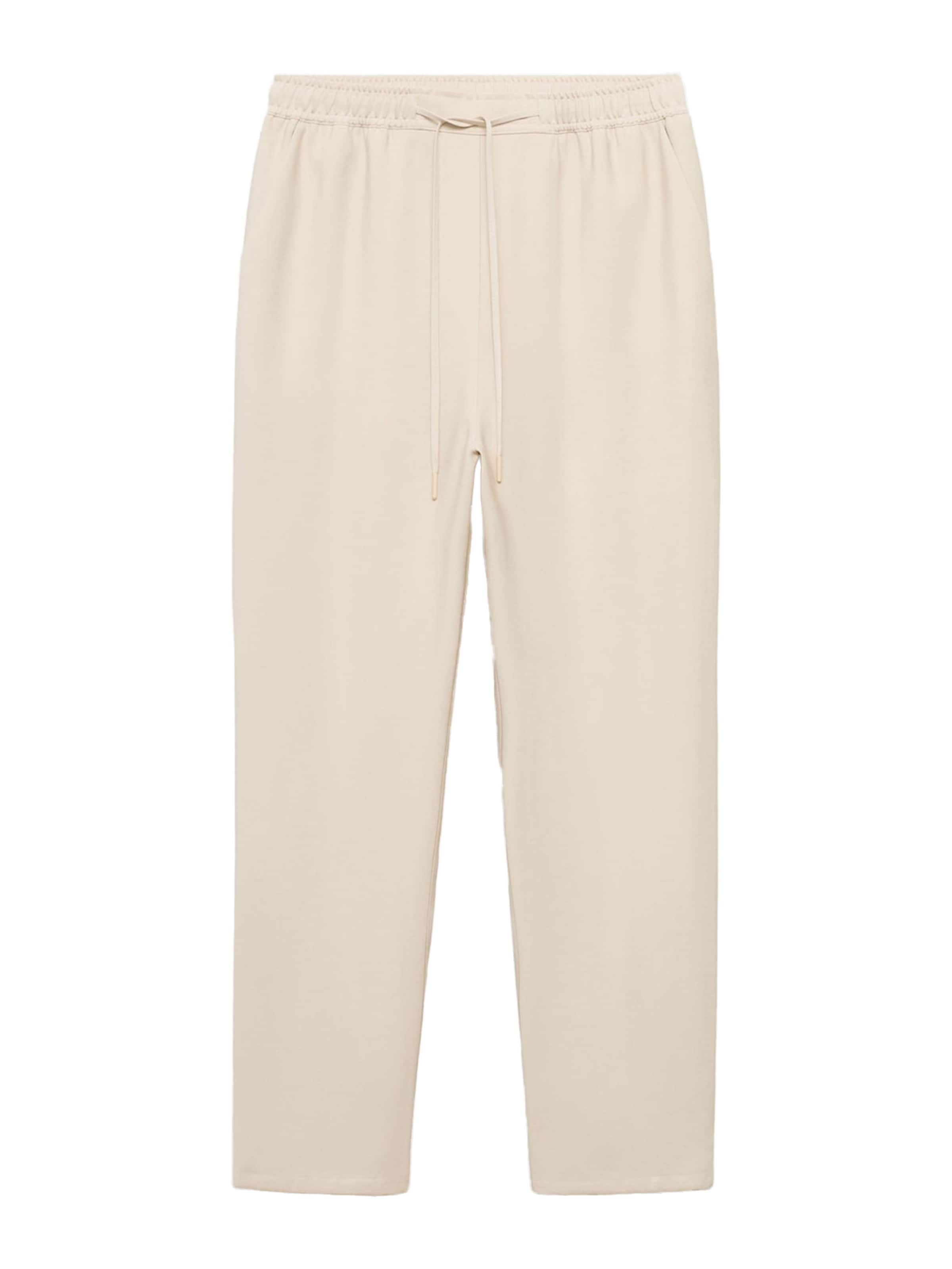 MANGO Broek 'FLUIDO' in Beige: voorkant