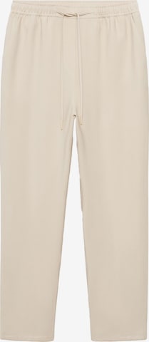 MANGO Trousers 'FLUIDO' in Beige: front