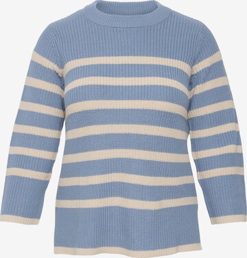 KAFFE CURVE Sweater 'Milla' in Blue: front