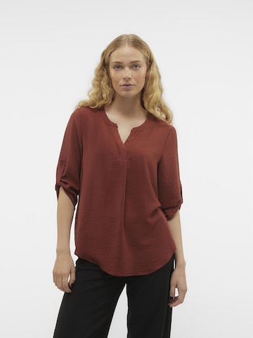 VERO MODA Blouse in Bruin: voorkant