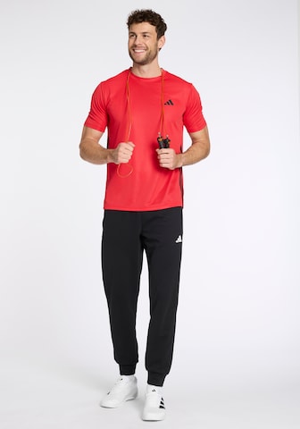 ADIDAS PERFORMANCE Tapered Workout Pants in Black