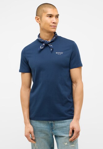 MUSTANG T-Shirt 'Austin' in Blau: Vorderseite