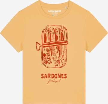 T-shirt 'Sardines Portugal' Watapparel en jaune : devant