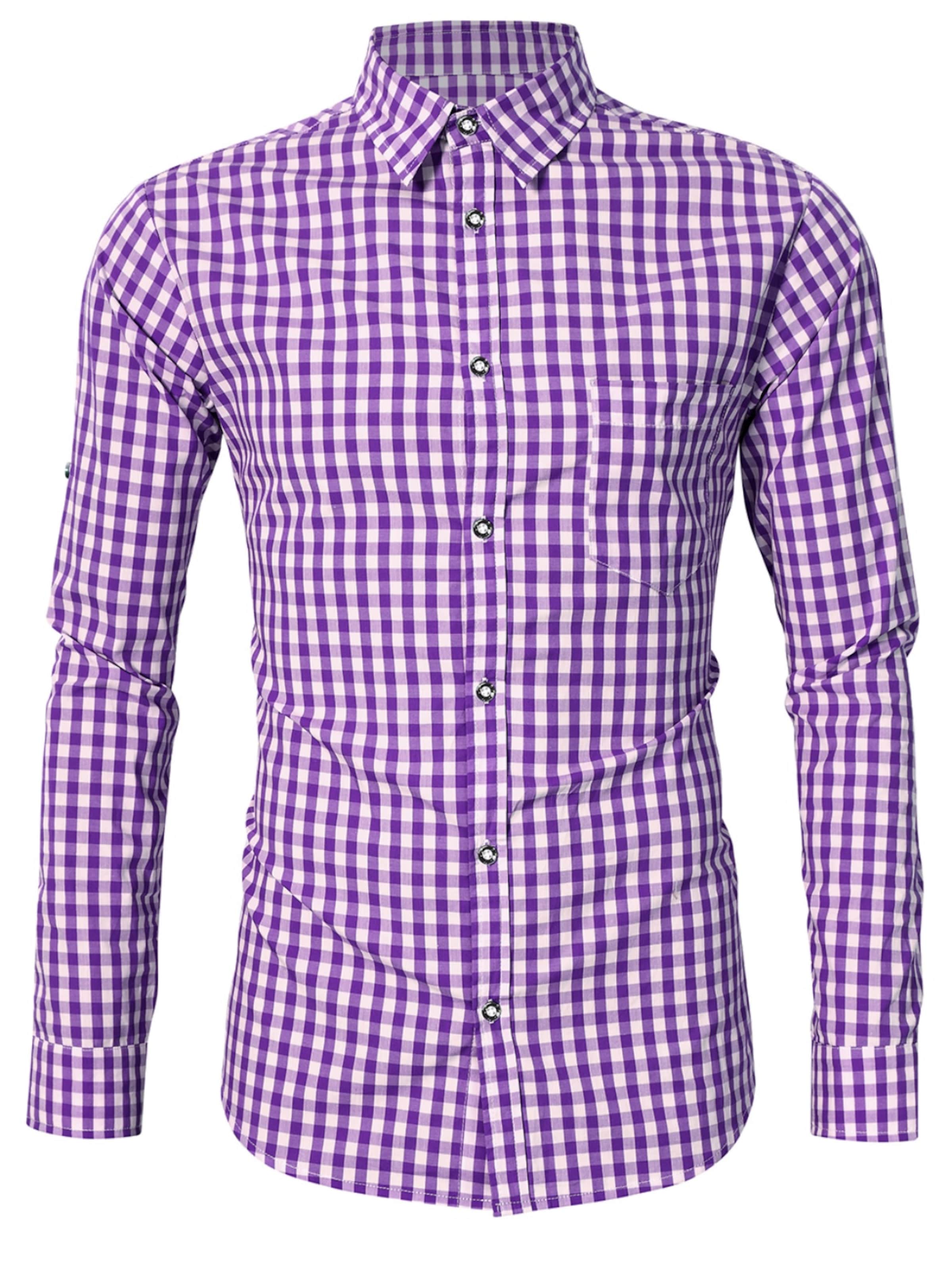 Yesfashion Traditional Shirt in Purple: front