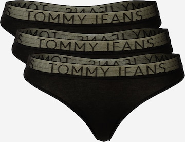 String Tommy Jeans en noir : devant