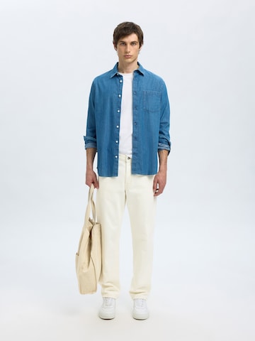 SELECTED HOMME regular Τζιν 'SLH196 SCOTT' σε λευκό