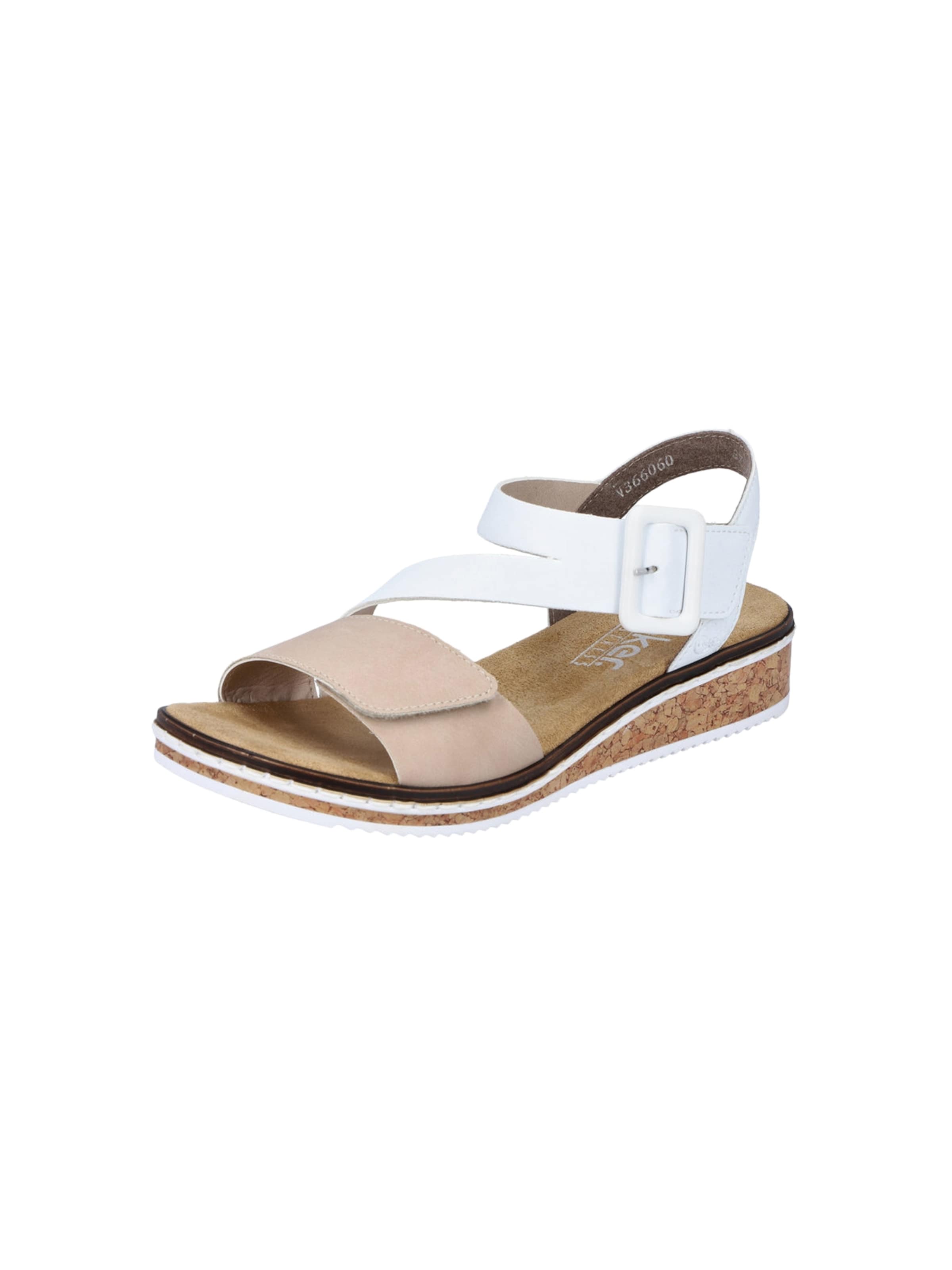 Sandales 'Sandalen mit Klettverschluss Montreux' Rieker en blanc : devant