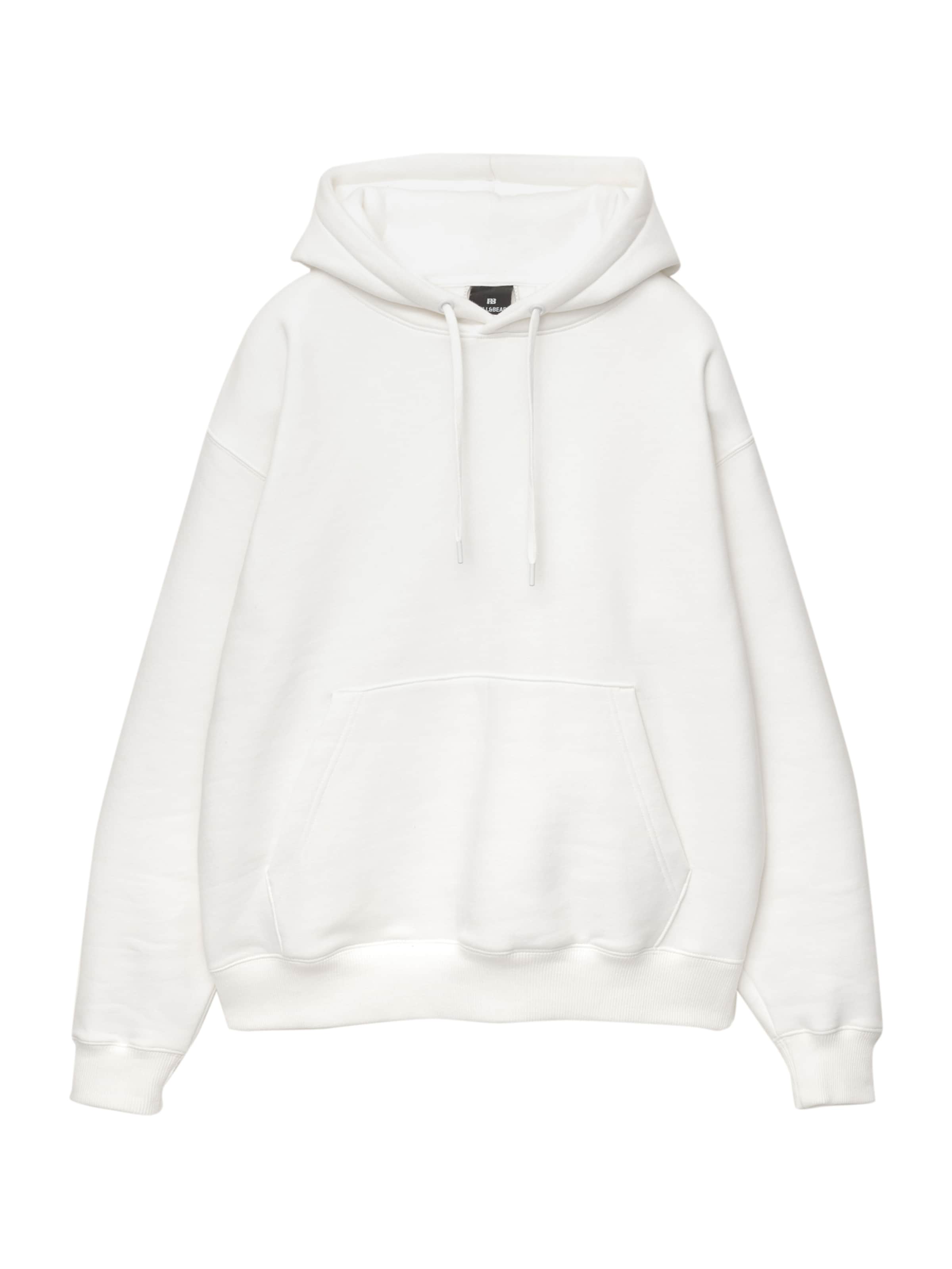 Pull&Bear Sweatshirt i vit: framsida