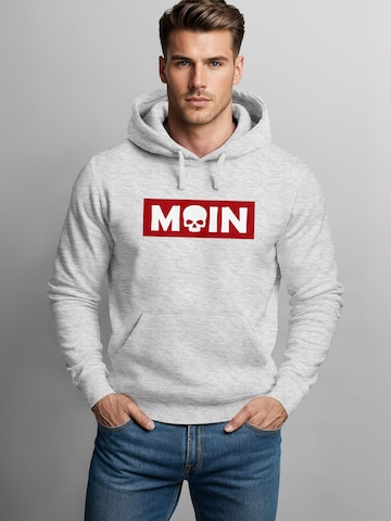 Neverless Sweatshirt 'Moin Skull' in Grau
