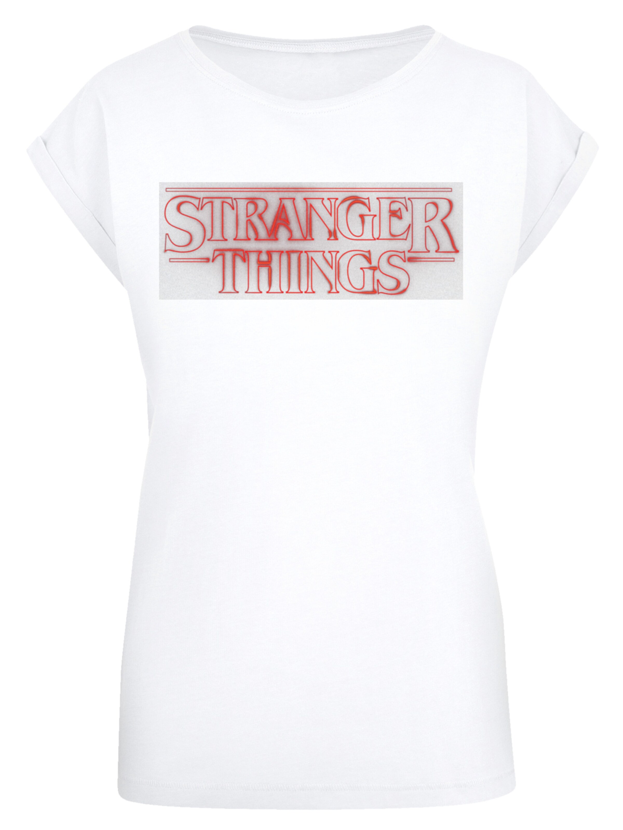 F4NT4STIC T-Shirt 'Stranger Things Netflix TV Series' in Weiß: Vorderseite