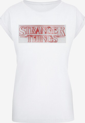 F4NT4STIC Shirt 'Stranger Things Netflix TV Series' in Wit: voorkant