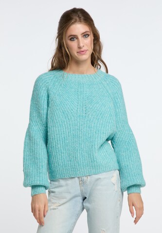 Pull-over IZIA en bleu : devant