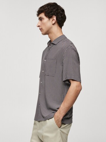 MANGO MAN Regular fit Button Up Shirt 'Cabo' in Blue