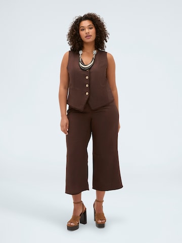Wide Leg Pantalon Fiorella Rubino en marron : devant