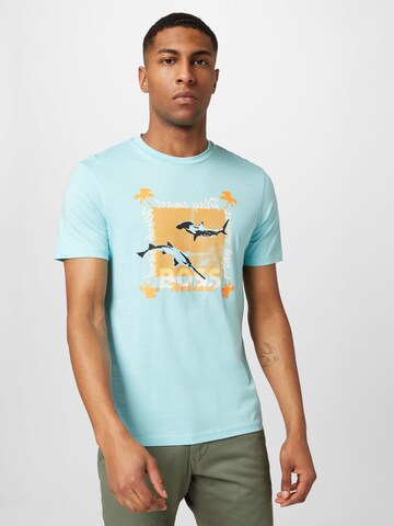 T-Shirt BOSS Orange en bleu : devant