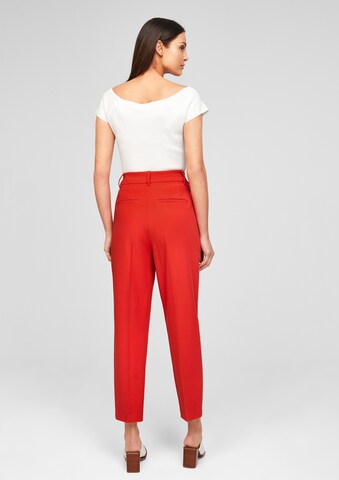 Effilé Pantalon à plis s.Oliver BLACK LABEL en rouge