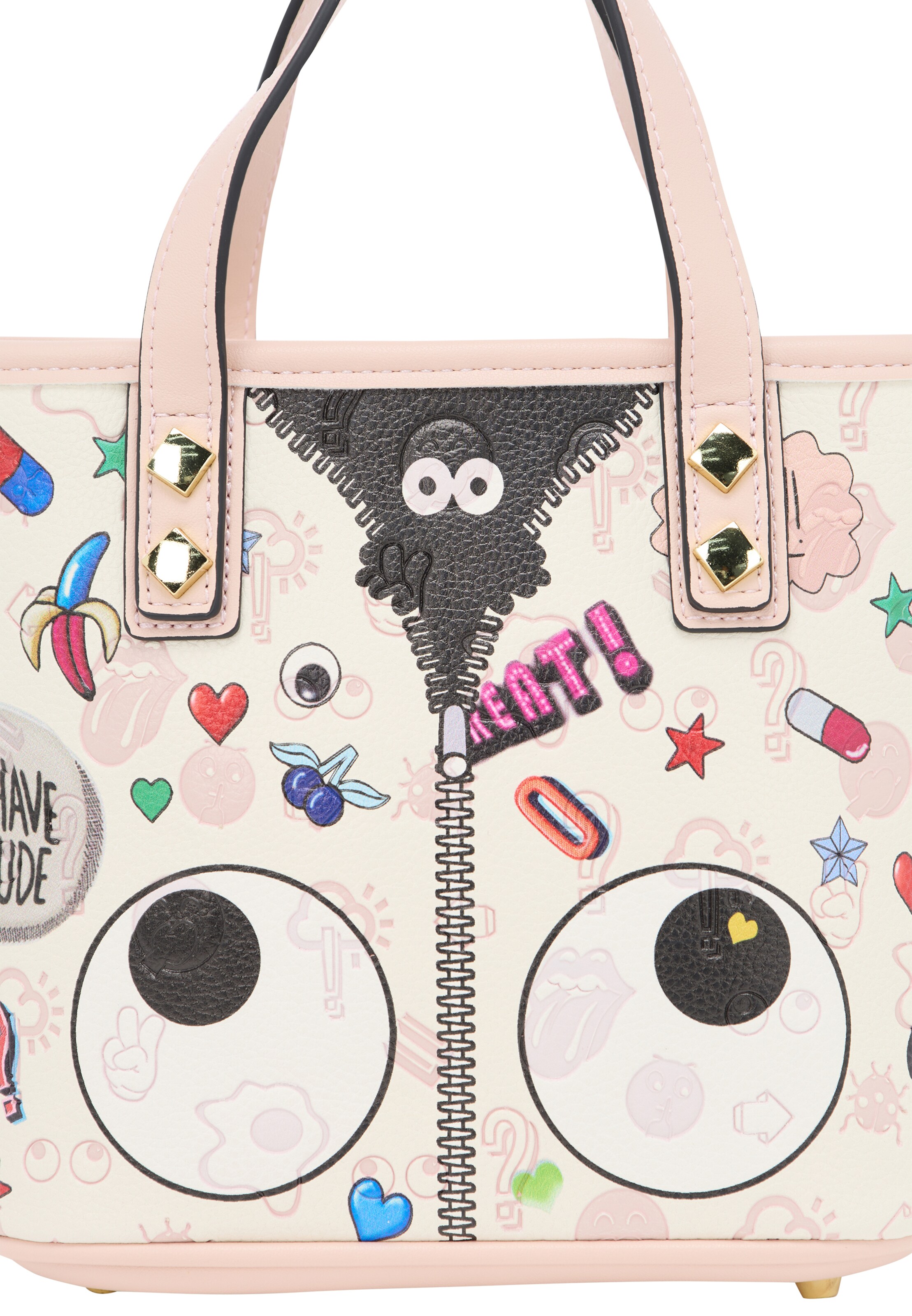 MYMO Handtas 'Pop Eyetheme' in Roze