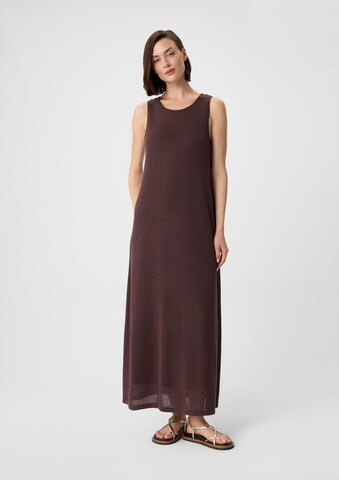 comma casual identity Jurk in Bruin: voorkant