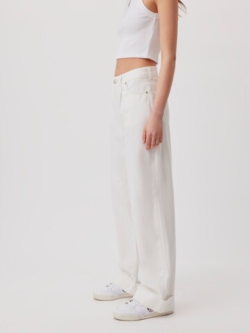 LeGer by Lena Gercke Loose fit Pleat-front trousers 'Delaney' in White