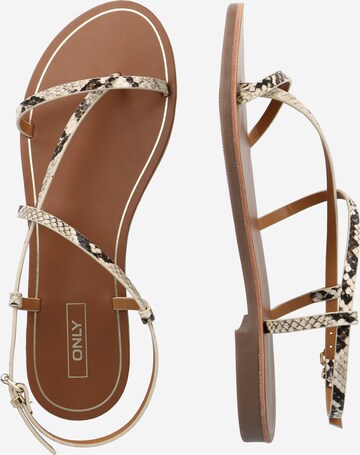 ONLY T-Bar Sandals in Beige