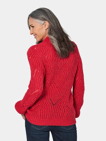 Goldner Pullover in Rot