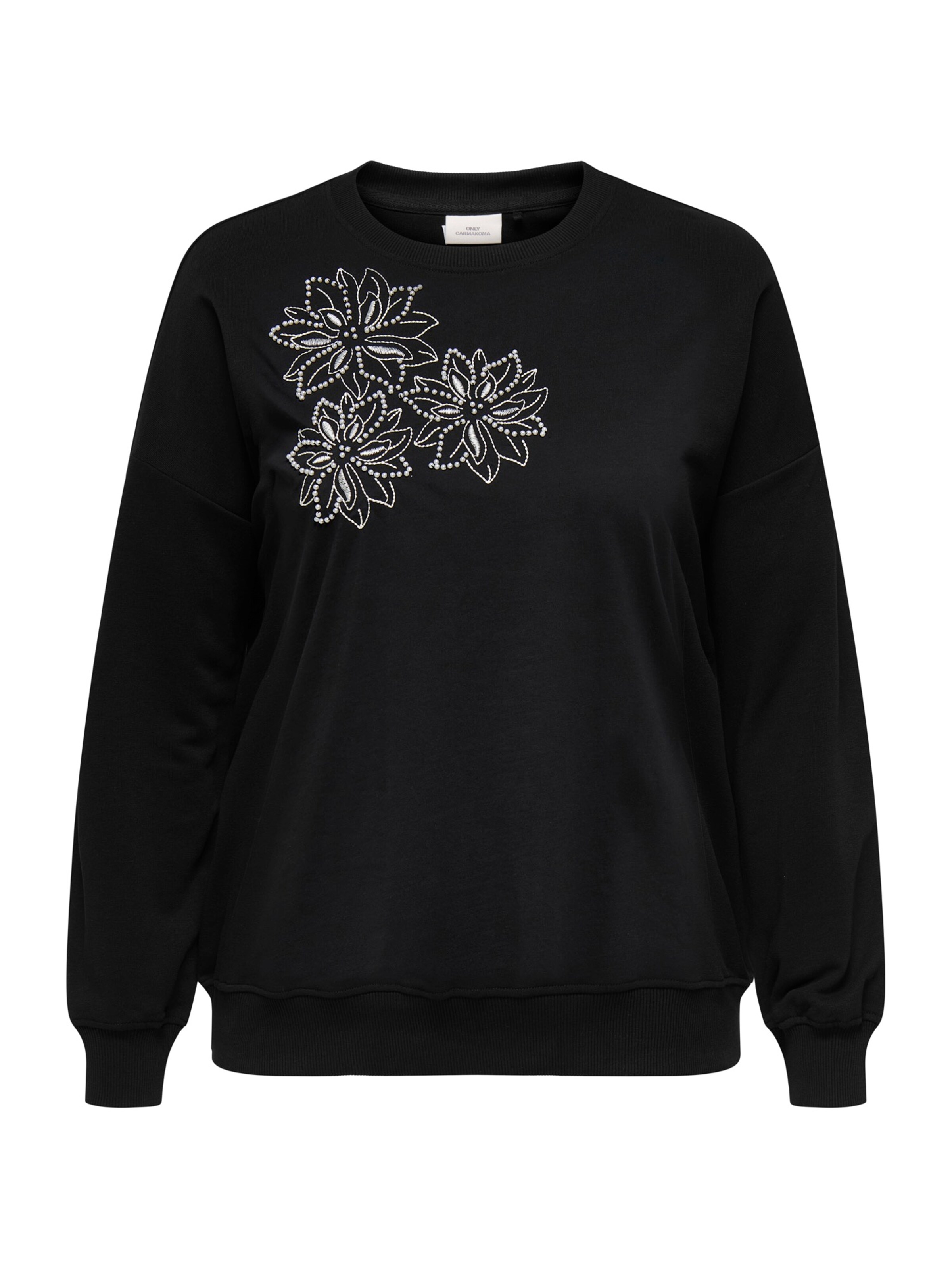 ONLY Carmakoma Sweatshirt in Black: front