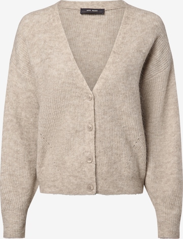 MOS MOSH Knit Cardigan in Beige: front