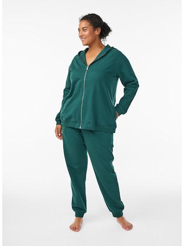 Zizzi - Sudadera con cremallera 'Ani' en verde
